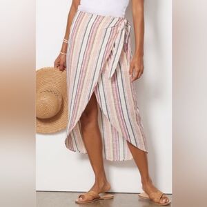 Free People Pastel Striped Maxi Skirt